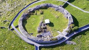 An aerial view of Caherconnell Fort in County Clare