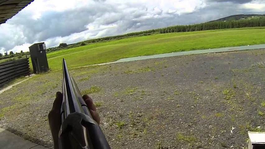 Using the rifle range at Irish Shooting Sports and pointing a gun