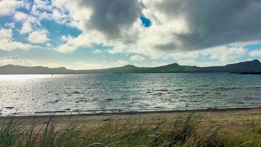 Looking out to sea from Murreagh Beach at a moody sky