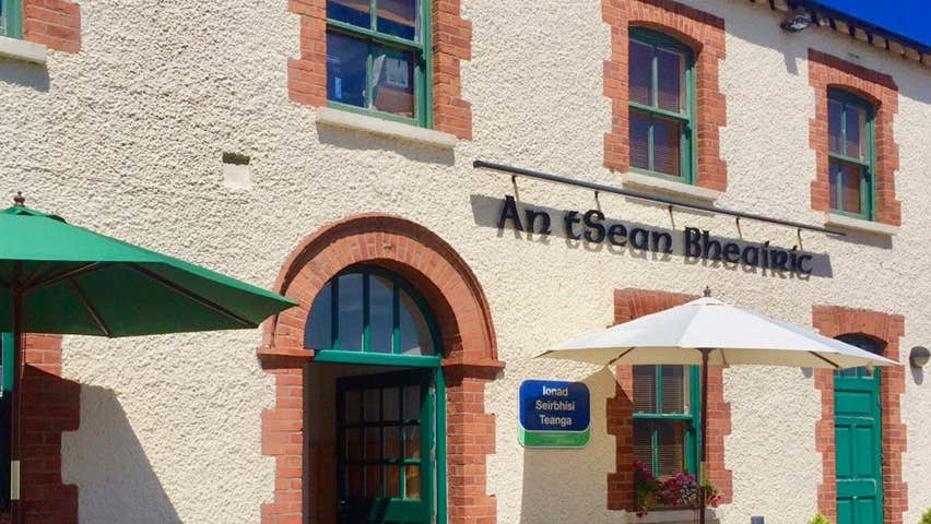Exterior of the old police barricks in Falcarragh which is now An tSean Bheairic