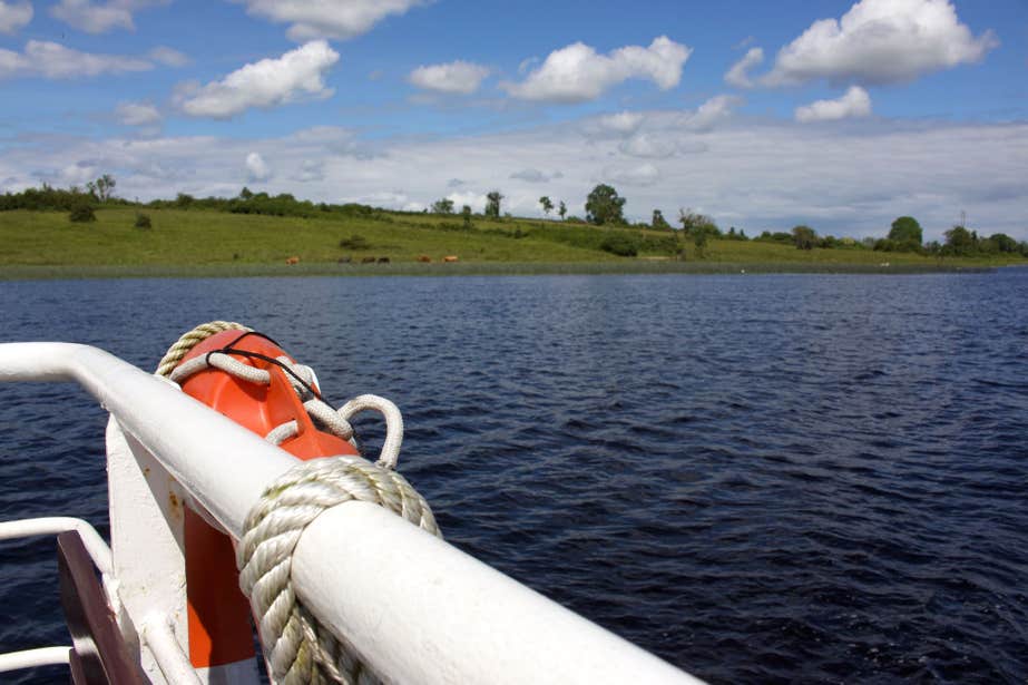 Views of Carrick-on-Shannon from a boat.