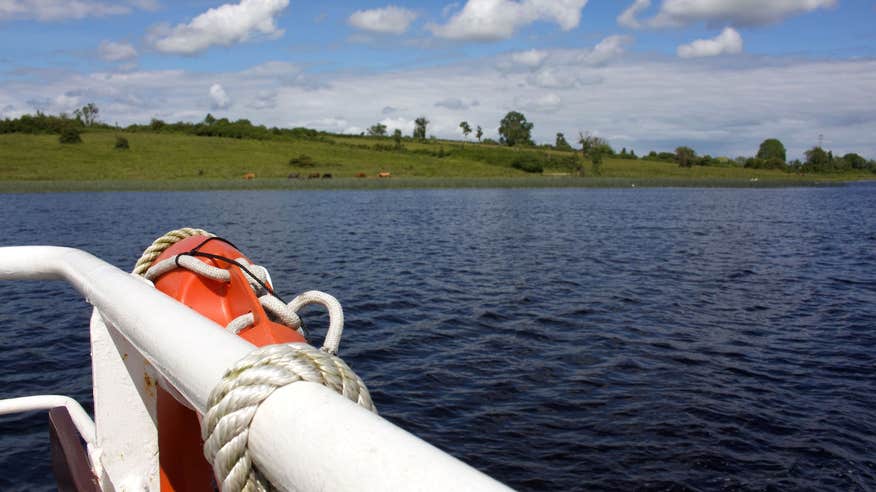 Views of Carrick-on-Shannon from a boat.