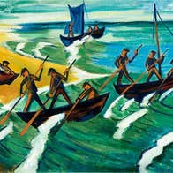 Max Pechstein, Departing Boats (Nidden) © Estate of Max Pechstein, VG Bild-Kunst Bonn/IVARO Dublin, 2019. Photo © National Gallery of Ireland