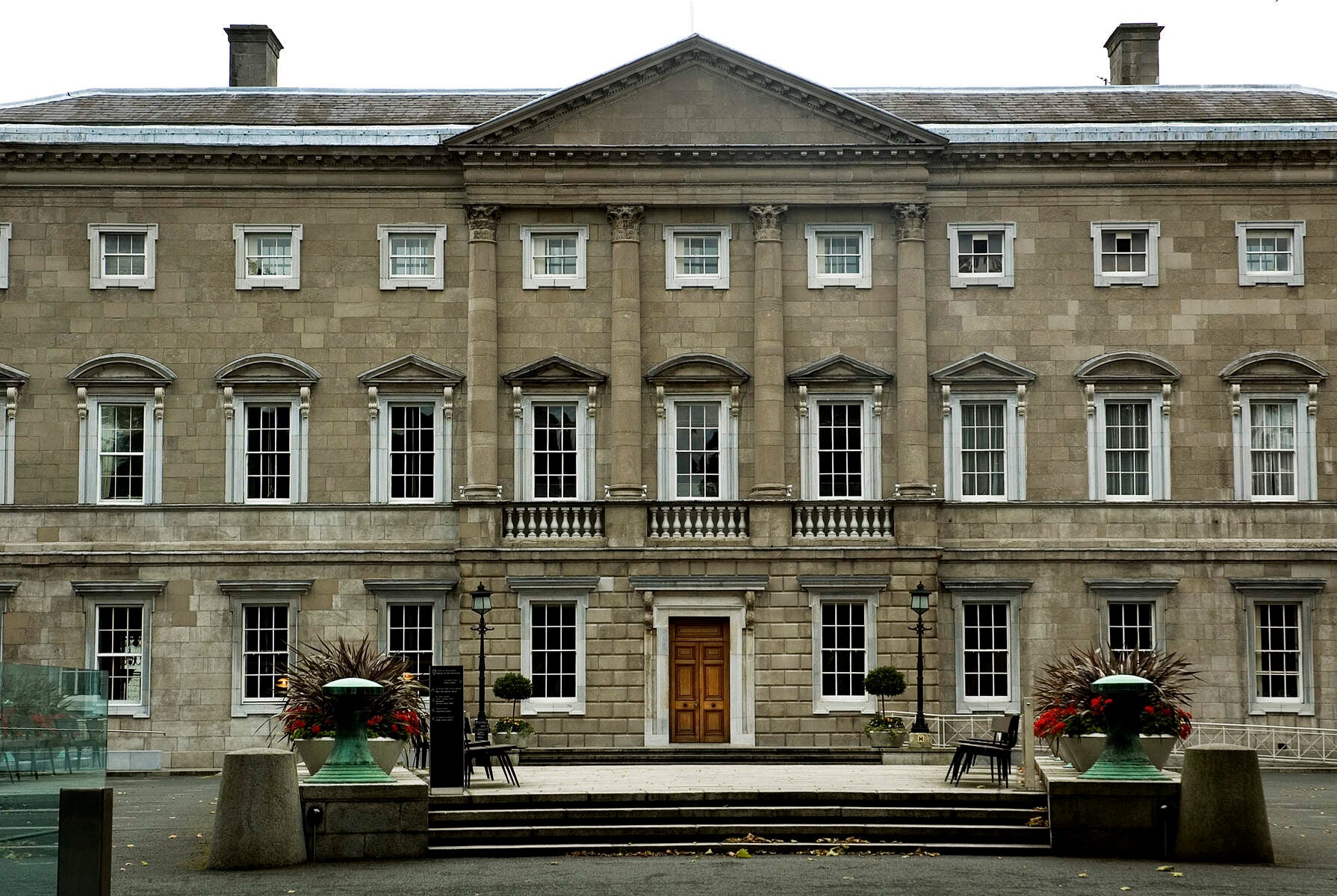 View of historic Leinster House in Dublin.
