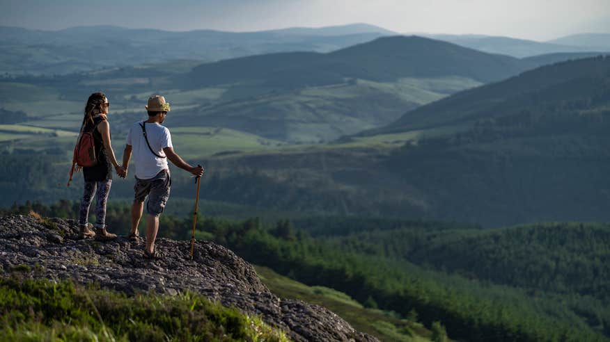 A couple at the summit of Devil's Bit Loop in Co Tipperary