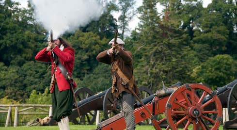 A reenactment of Battle of The Boyne, County Meath