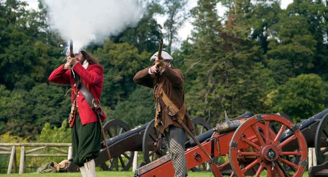 A reenactment of Battle of The Boyne, County Meath