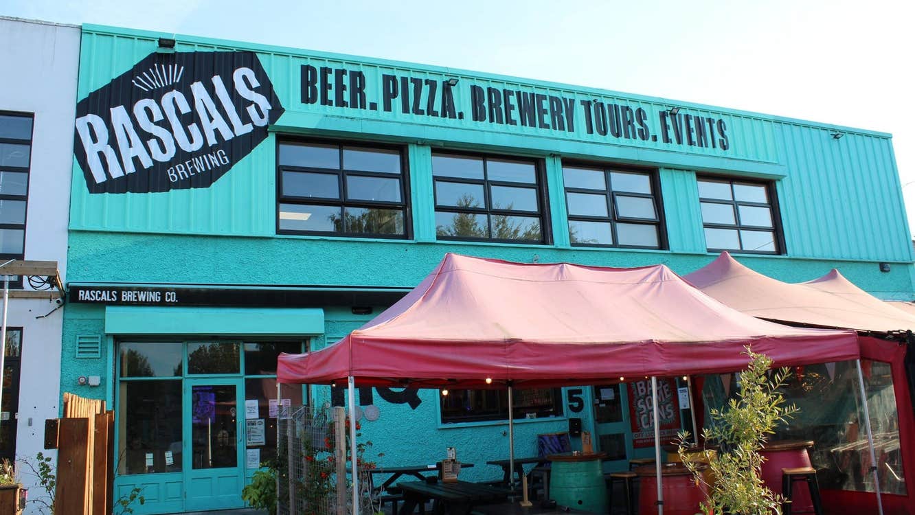 Colourful exterior of Rascals Brewing Company