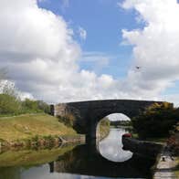 A single arch canal bridge along the Royal Canal Greenway