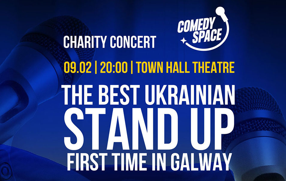 The Best Ukrainian Stand Up in Galway, part of promotional poster
