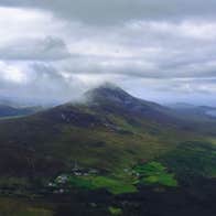 An aerial view of Croagh Patrick from the helicopter tour