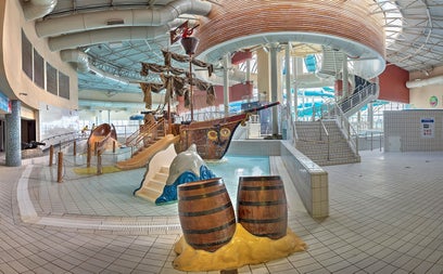 AquaZone at the National Aquatic Centre interior pirate ship shallow play area