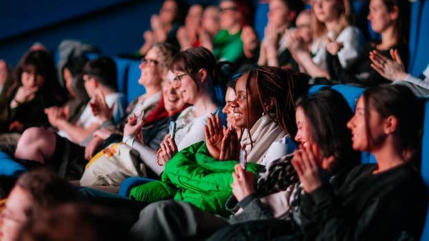 Film audiences enjoying the festival