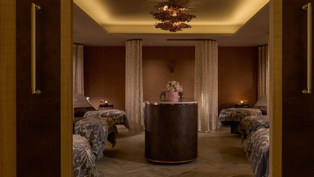 A view of The Whisper Room relaxation space at The Castle Spa at Dromoland