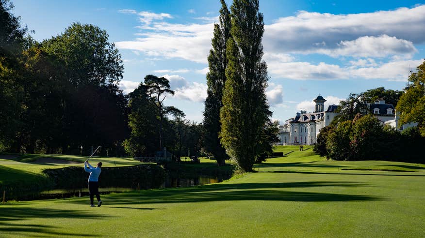 A golfer at The K Club, Co Kildare