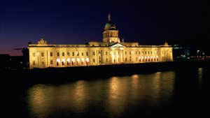 Custom House by night.