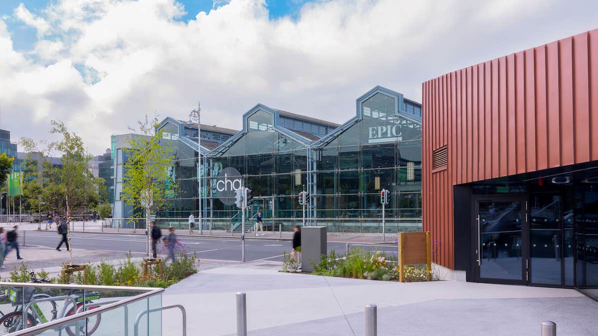 Specialised Daily Guided Tour - CHQ Tour - outside view of the front of large building with glass fronts