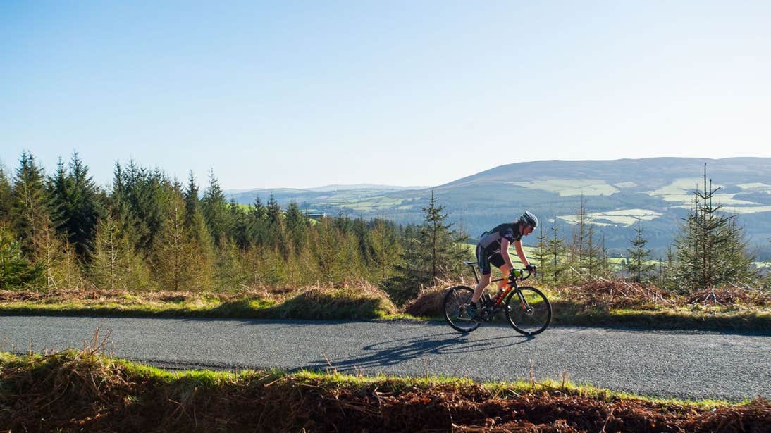 Cyclists in the Wicklow Mountains, County Wicklow