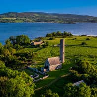 The church and round tower on Inis Cealtra