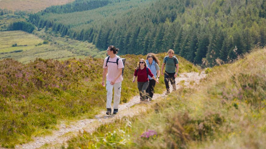 People hiking in Ballyhoura, Co Limerick