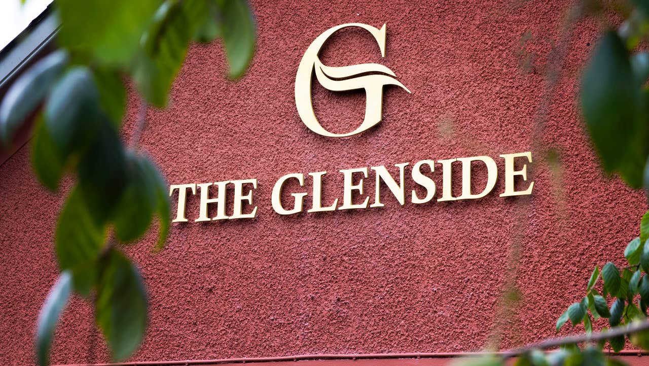 Front view sign on hotel