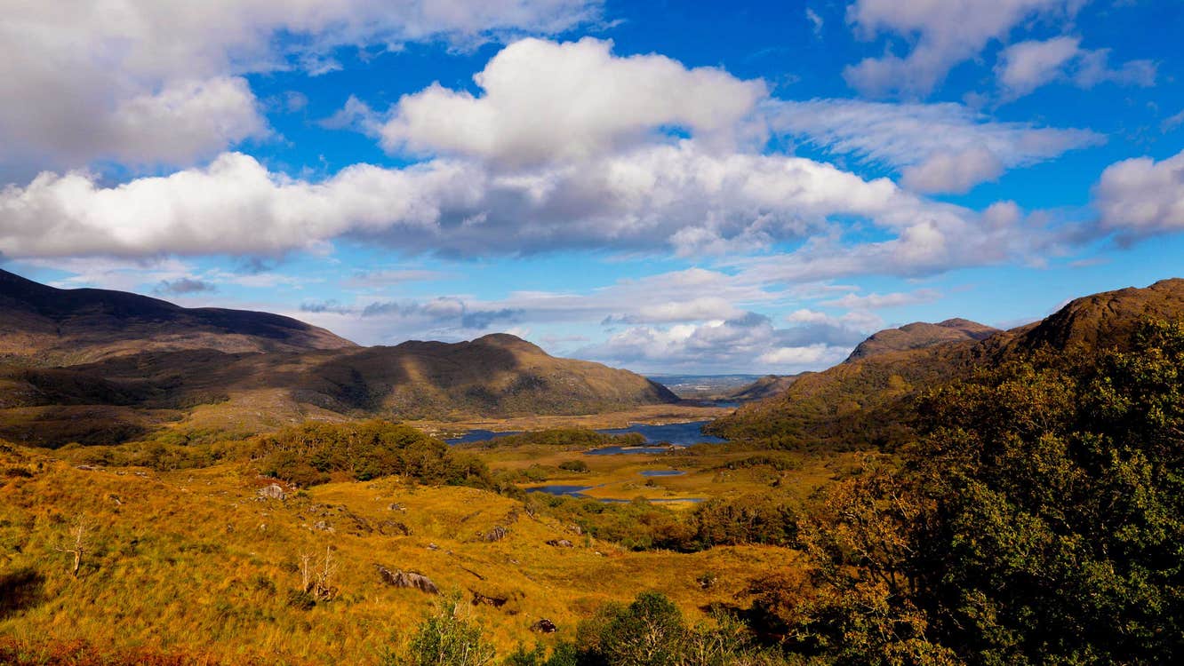 View of Killarney Lakes from Ladies View, County Kerry