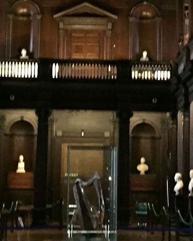 A view of inside the library of Trinity College Dublin