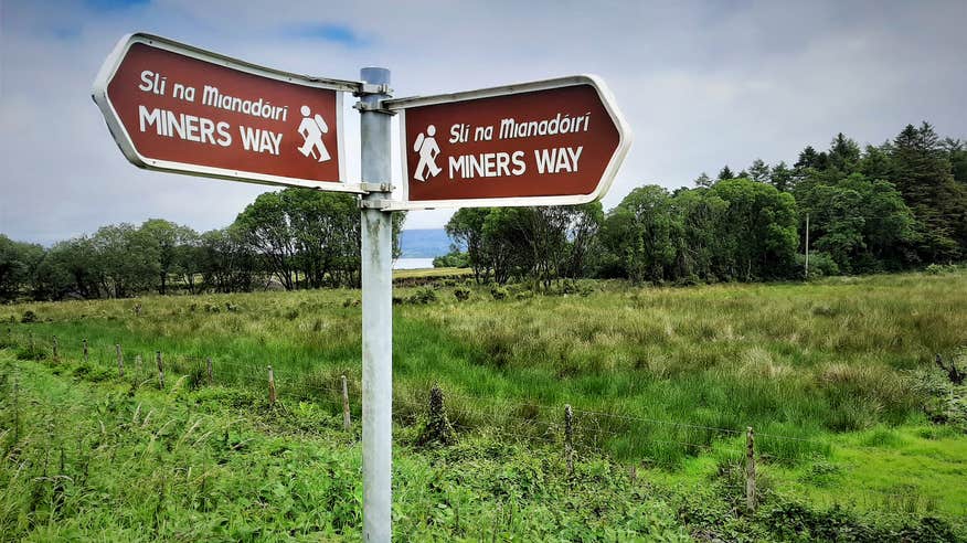 Signpost for Miner's Way in Co Leitrim