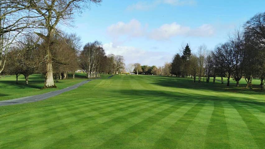 Looking up the fairway to the 10th hole at Portarlington Golf Club