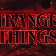 Large red title letters against swirly dark black and red background.