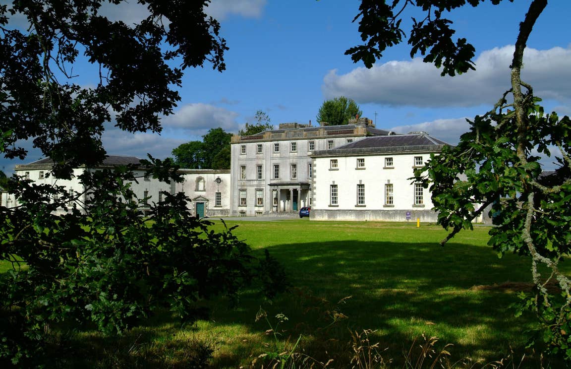 Trees in front of Strokestown House in Roscommon