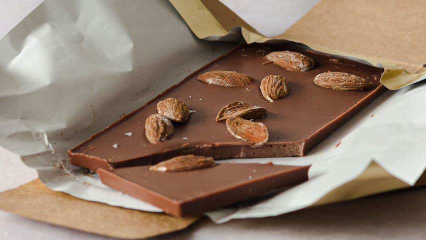 Bean and Goose chocolate and salted almond bar