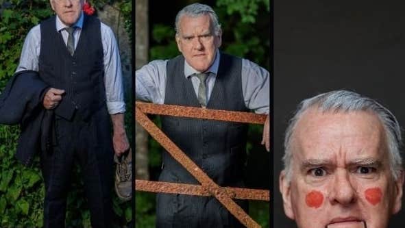 3 different images of same slightly cross looking man