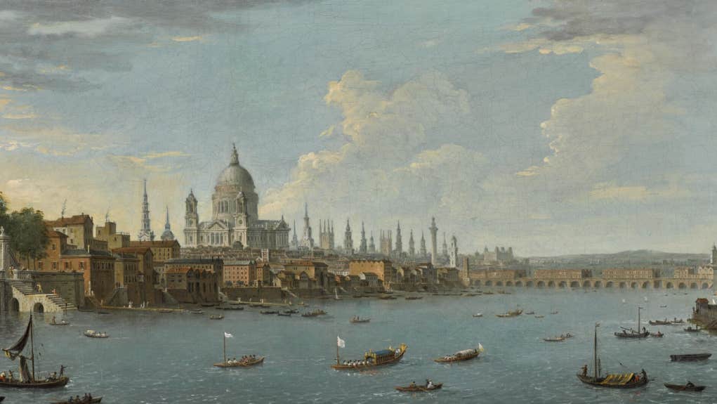 A painting of 1800s London.