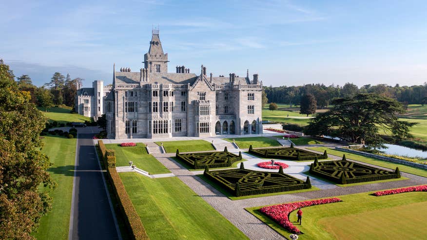 Aerial image of Adare Manor in County Limerick.