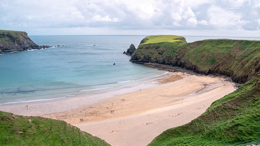 Aerial view of Málainn Bhig (Mainbeg) in Co Donegal