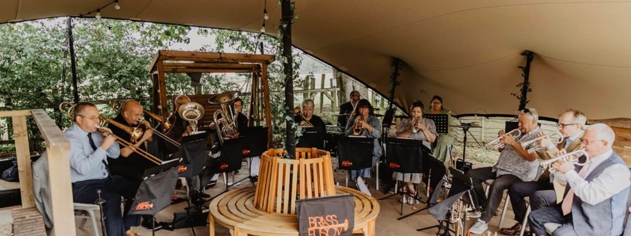 Brass Fusion rehearsing for performance