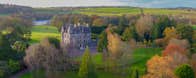 Aerial view over Blarney House and Gardens
