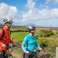 Cyclists on the Great Western Greenway in Co Mayo