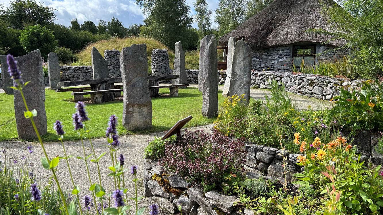 The stone circle in the Lughnasa Autumn garden