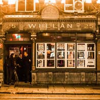 sepia coloured image of the exterior of Whelans