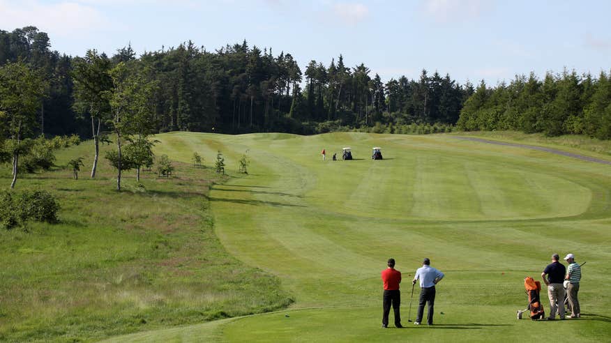 Golfers at the Powerscourt Golf Club in County Wicklow