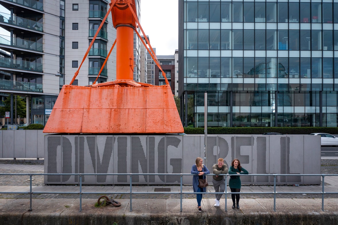 People at the Diving Bell in Dublin city