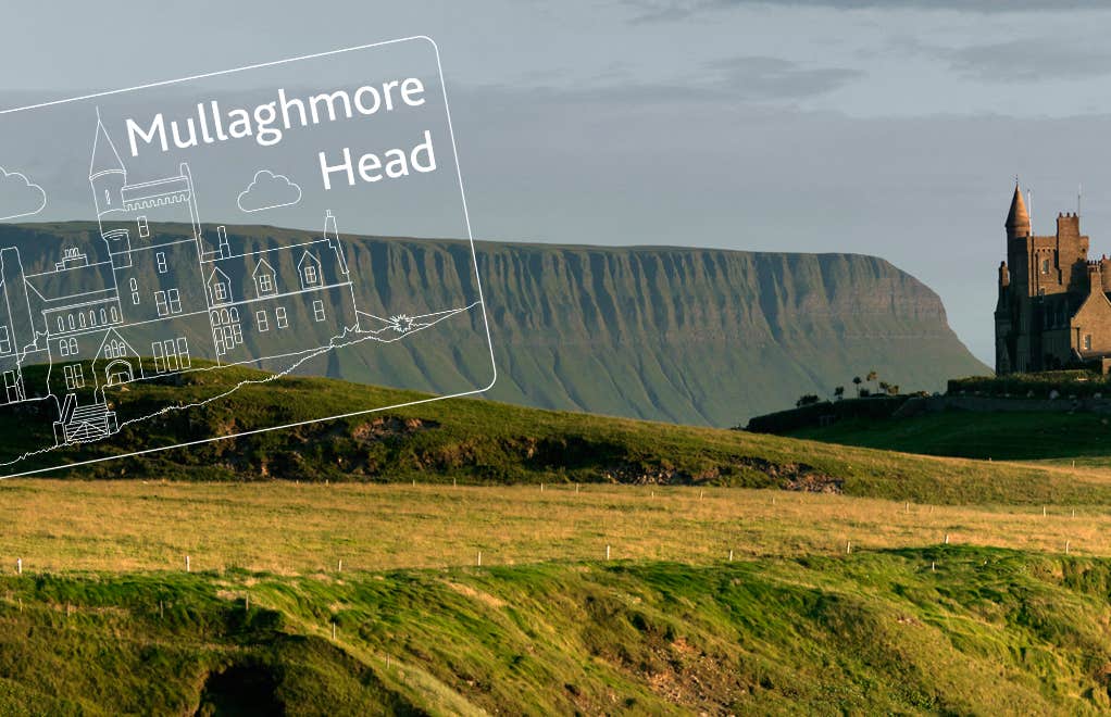 Mullaghmore Head in the Wild Atlantic Way with the passport stamp