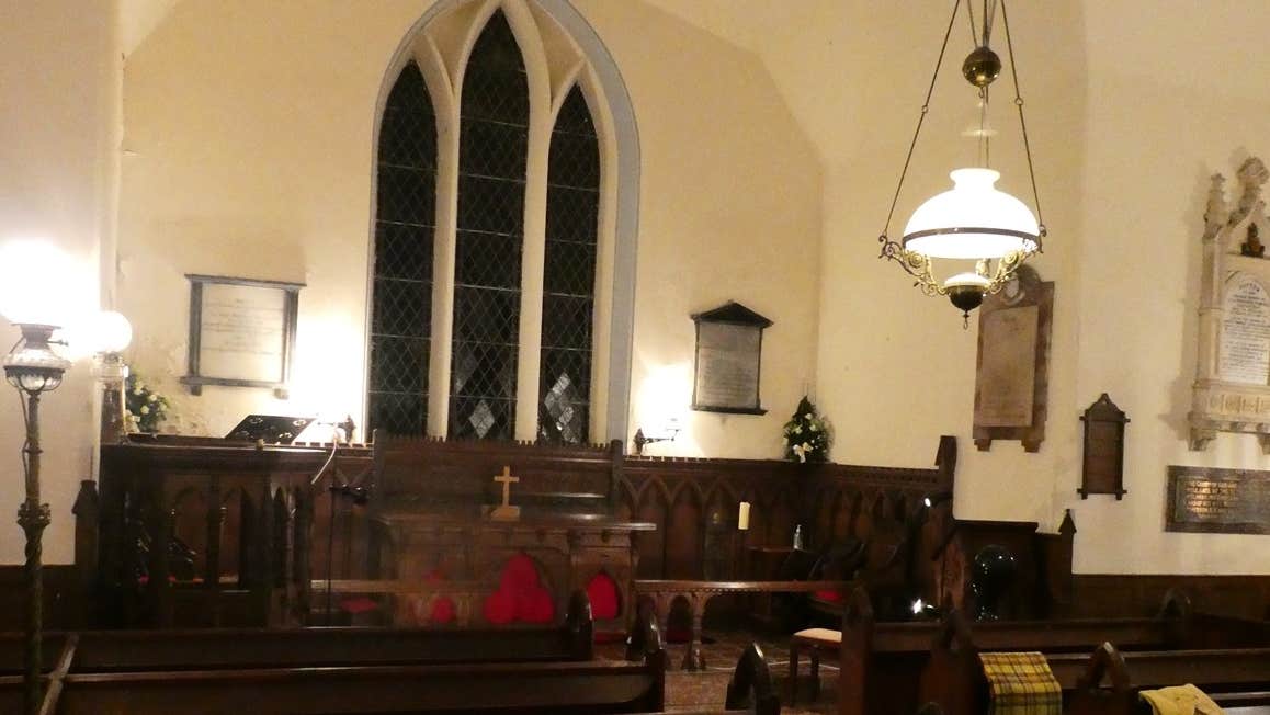 Interior of the warm and charming Church