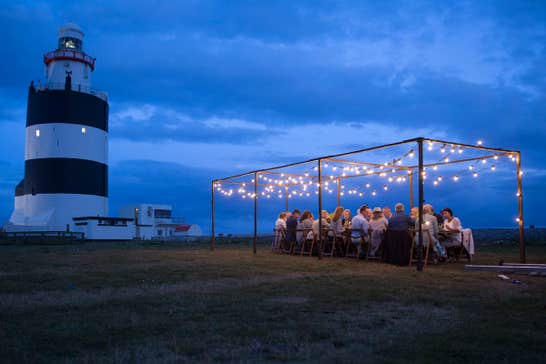 Dining al fresco at Hook Head Lighthouse, Co. Wexford