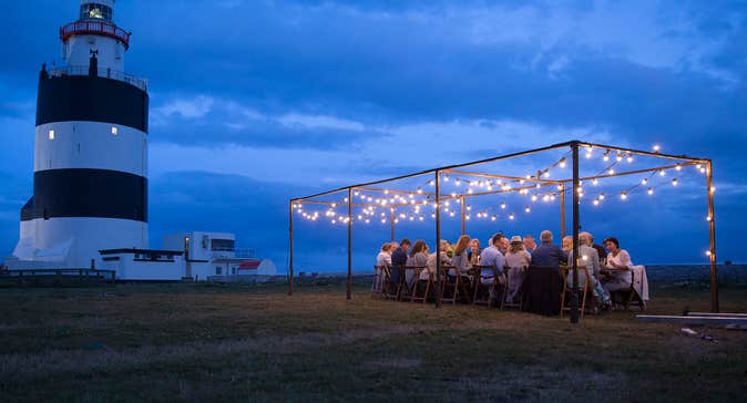 Dining al fresco at Hook Head Lighthouse, Co. Wexford