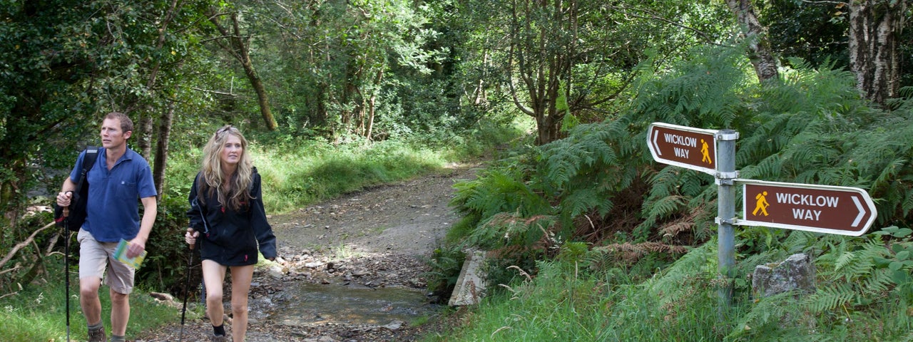 Image of a couple walking the Wicklow Way in County Wicklow