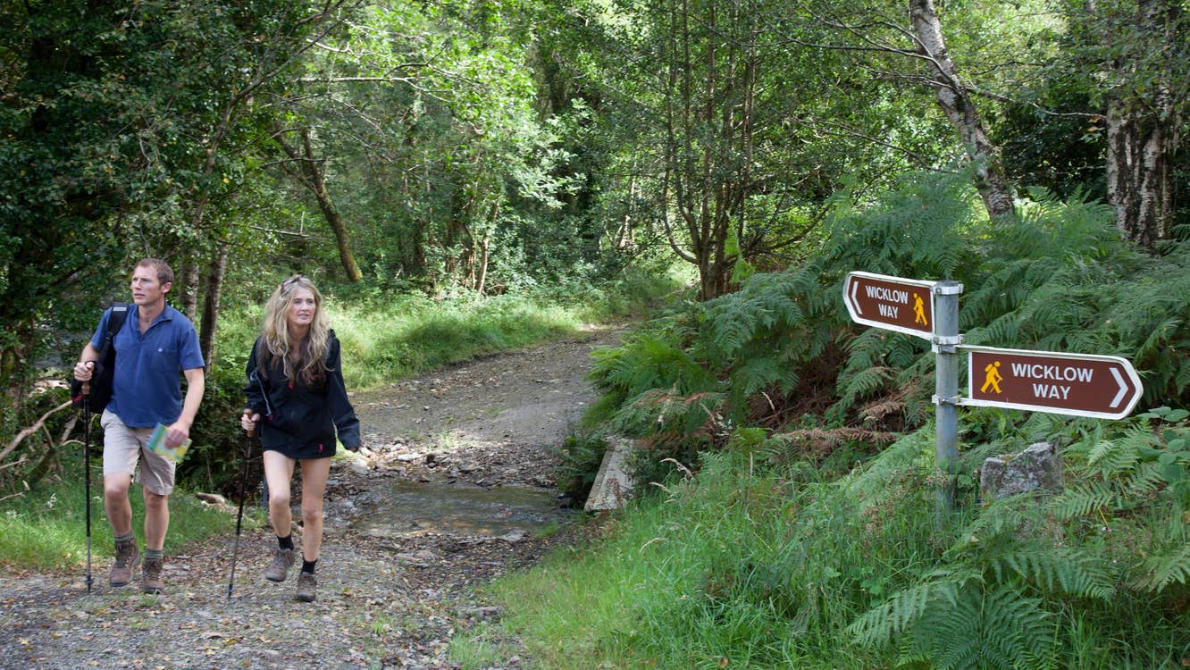 Image of a couple walking the Wicklow Way in County Wicklow