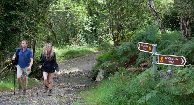 Image of a couple walking the Wicklow Way in County Wicklow